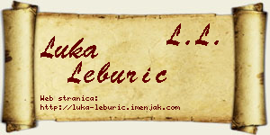 Luka Leburić vizit kartica